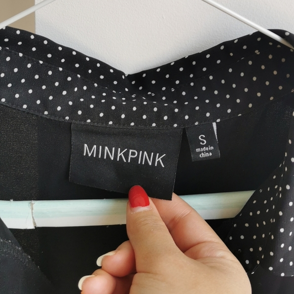Minkpink botton down shirt / chemise noire - Picture 2 of 3